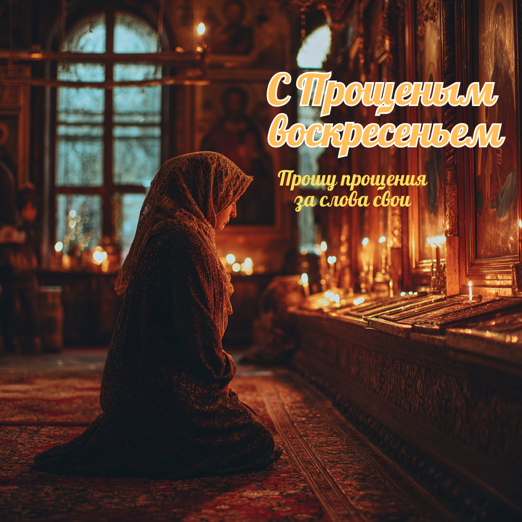 Прощеное воскресенье 2026 — картинка со свечой: очищаем сердце добротой