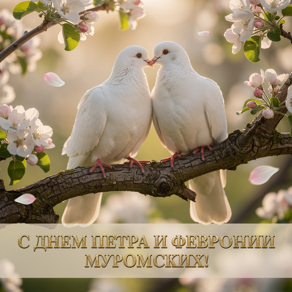 Открытка с Днем Петра и Февронии Муромских