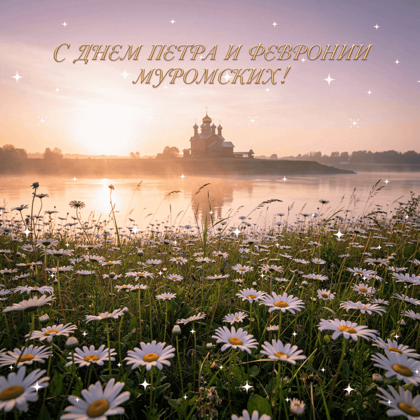 Открытка с Днем Петра и Февронии Муромских