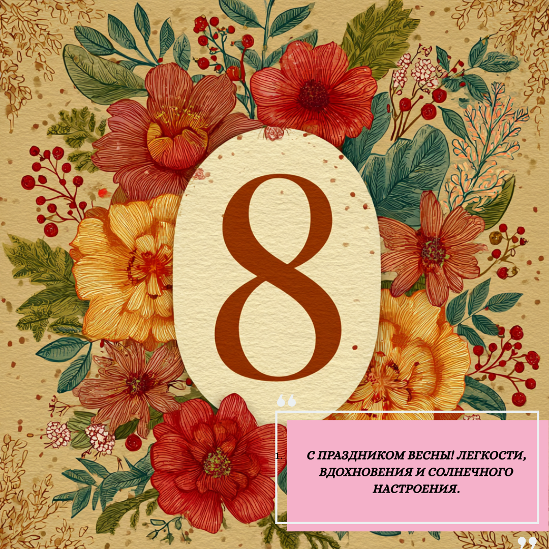 Открытка с 8 Марта