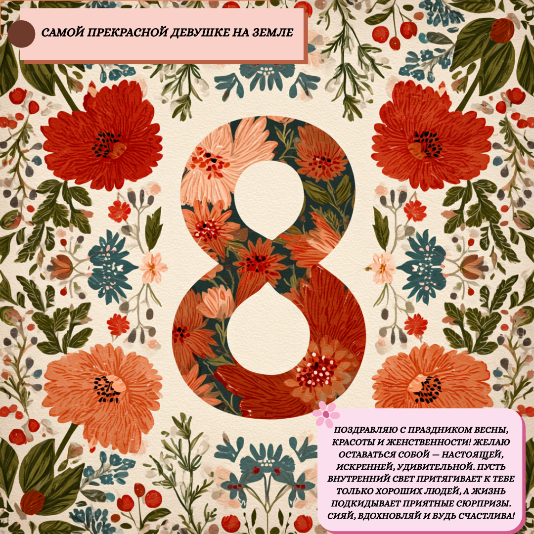Открытка с 8 Марта