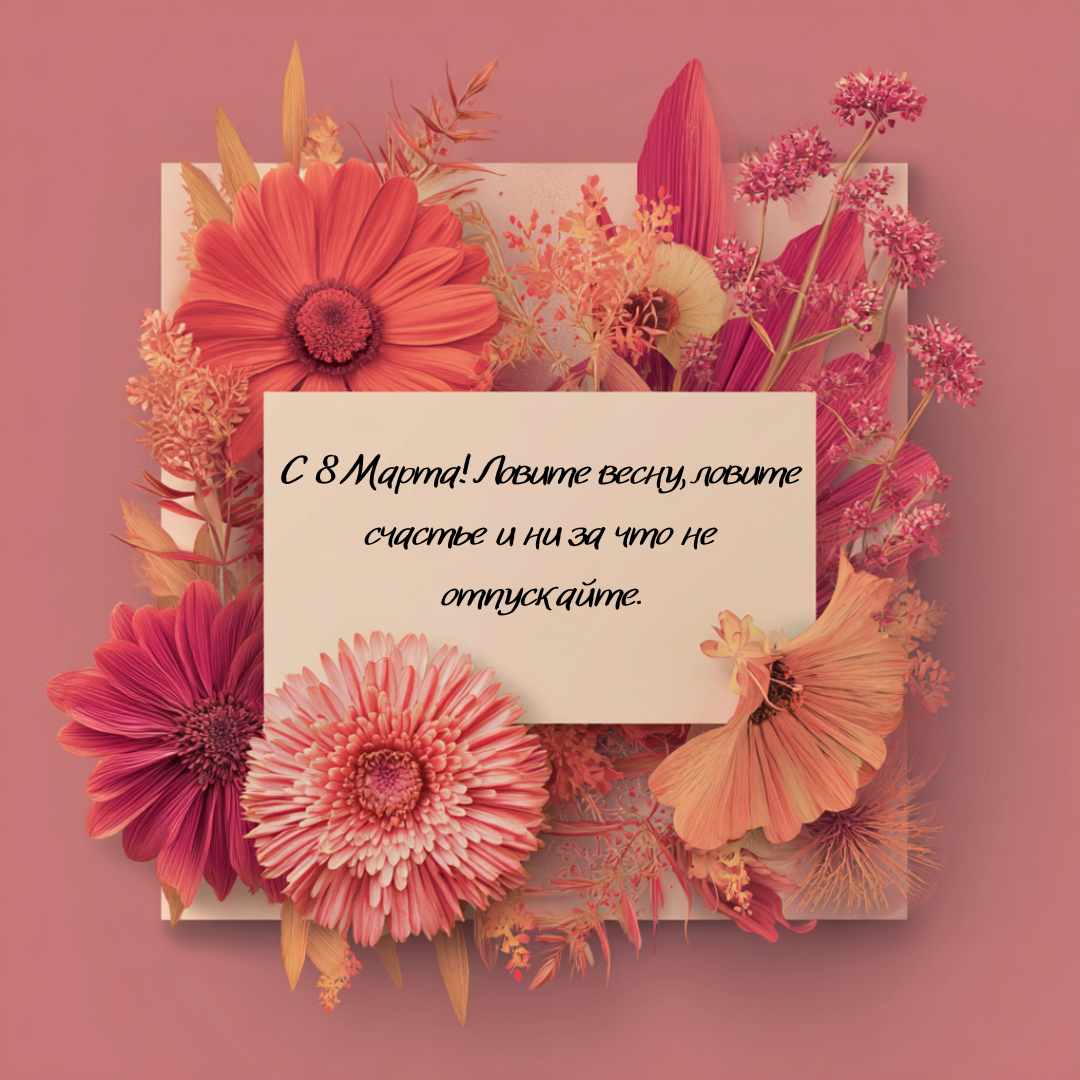 Открытка с 8 Марта