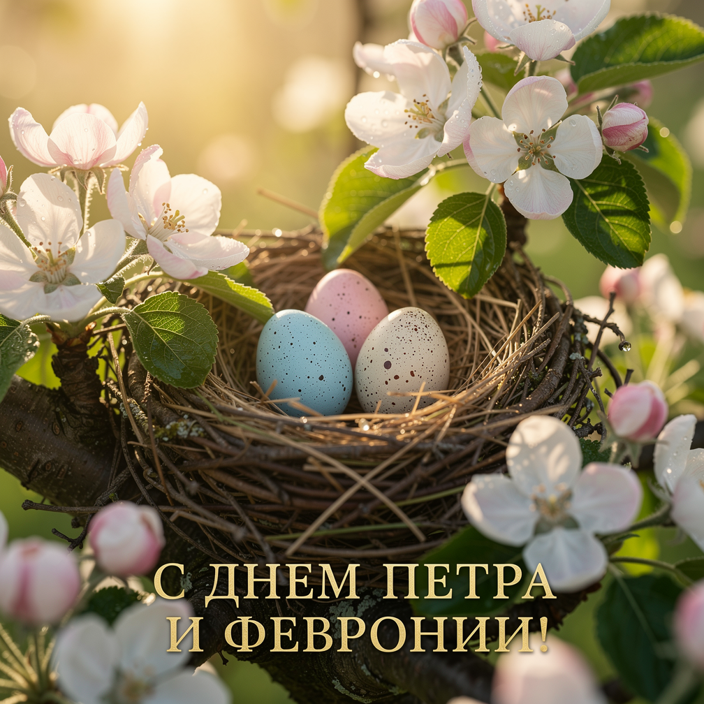 Открытка с Днем Петра и Февронии Муромских