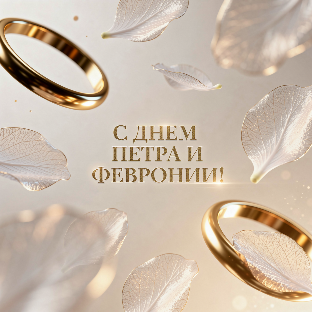 Открытка с Днем Петра и Февронии Муромских