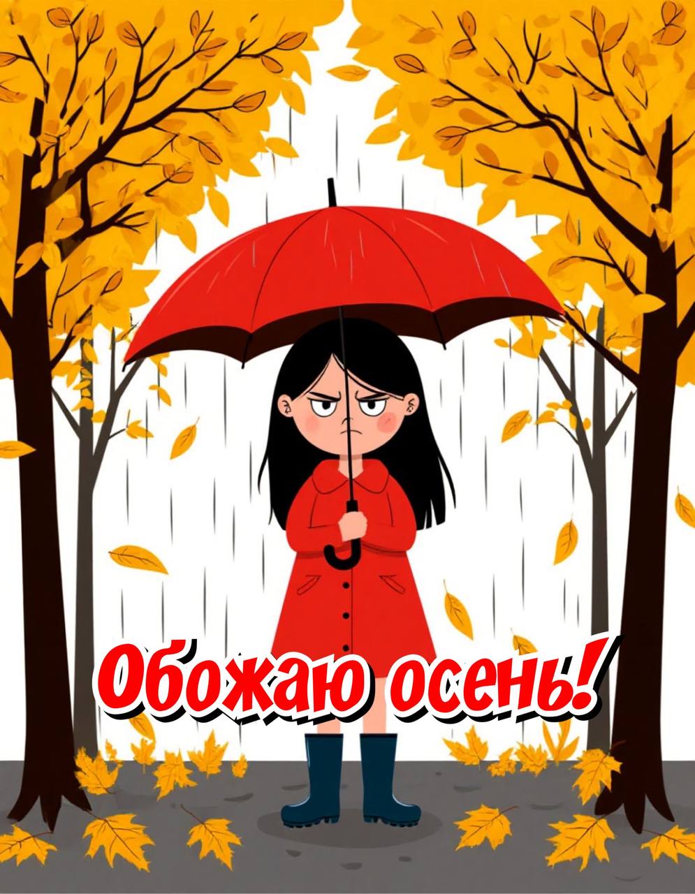 Открытка с первым днем осени