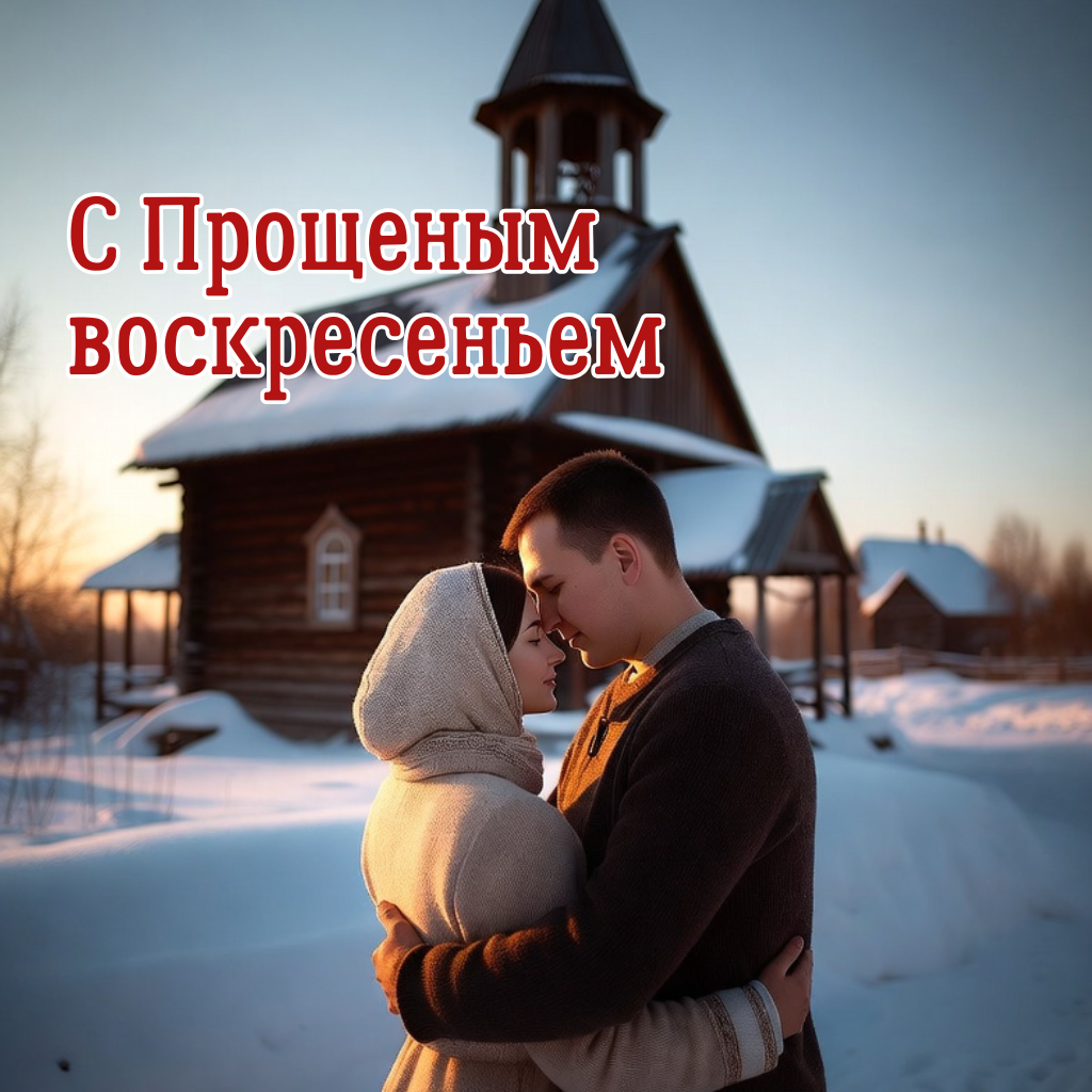 Открытка: С Прощенным воскресеньем — прости меня за резкость и неверные слова