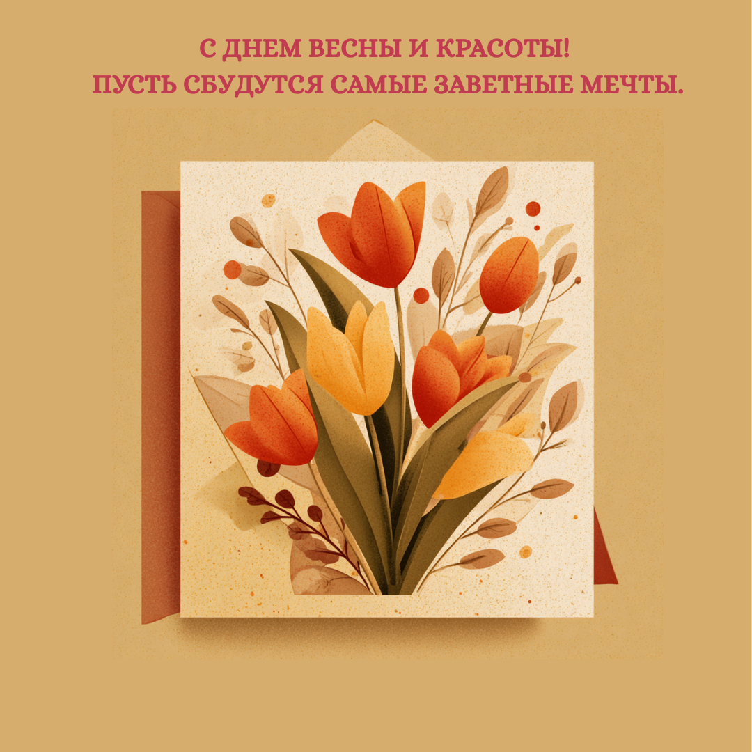 Открытка с 8 Марта