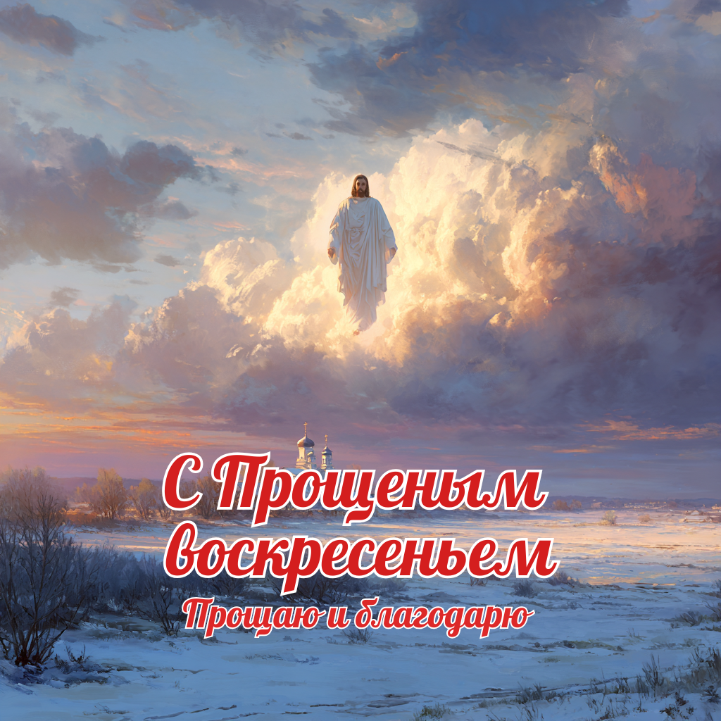 С Прощенным воскресеньем — открытка: даваи начнем с чистого листа