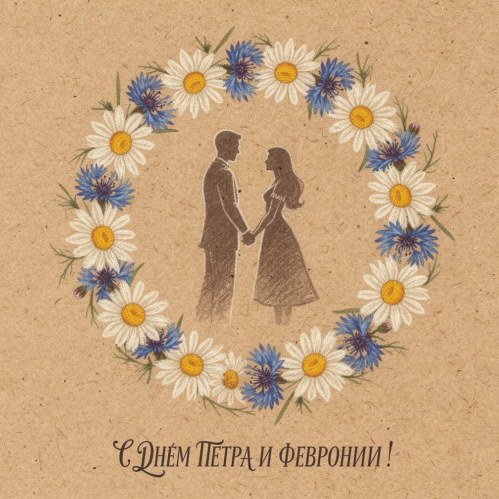 Открытка с Днем Петра и Февронии Муромских