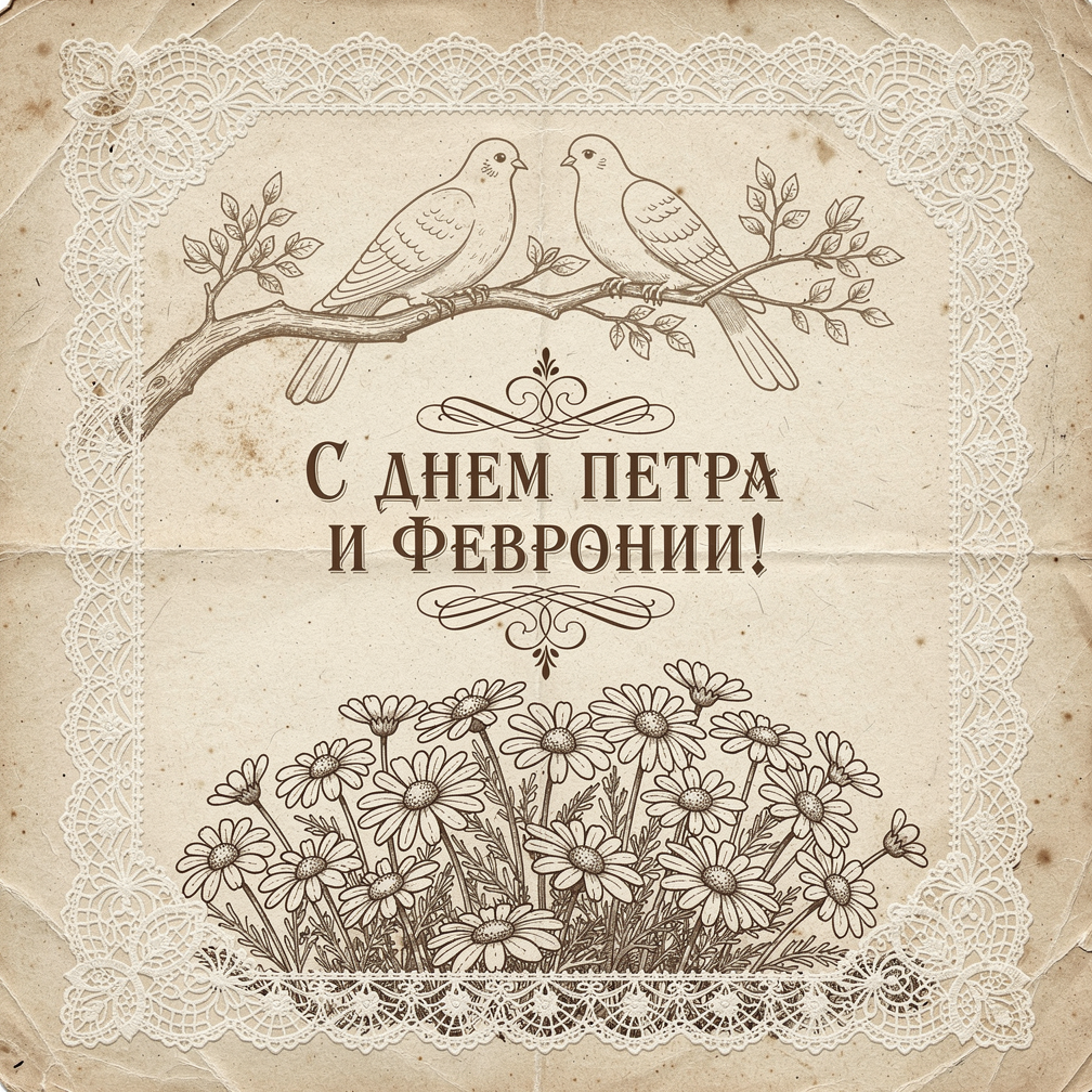 Открытка с Днем Петра и Февронии Муромских