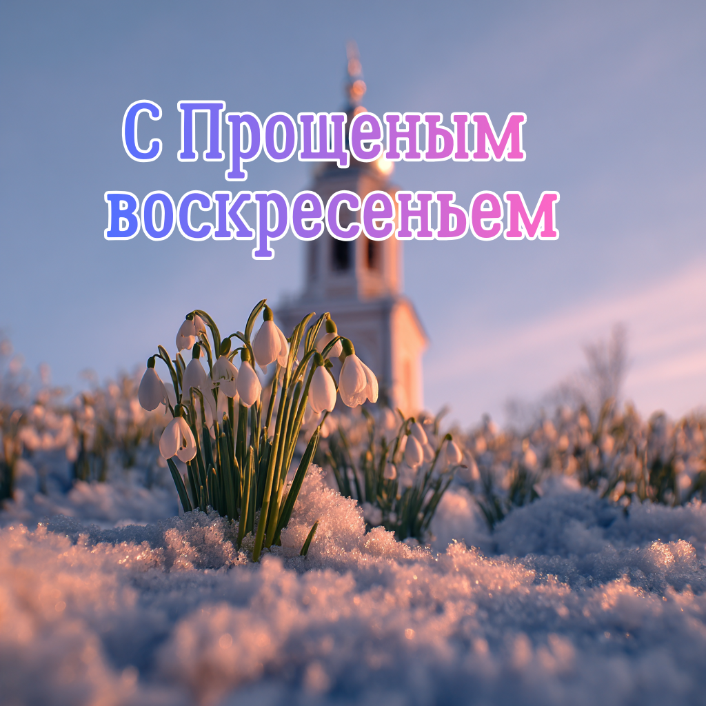 Прощенное воскресенье 2026 — картинка: прошу прощения и искренне прощаю