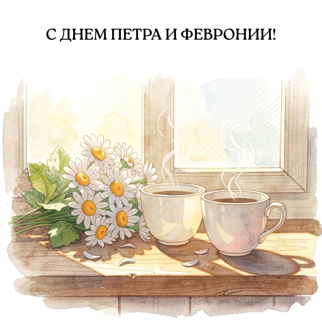 Открытка с Днем Петра и Февронии Муромских