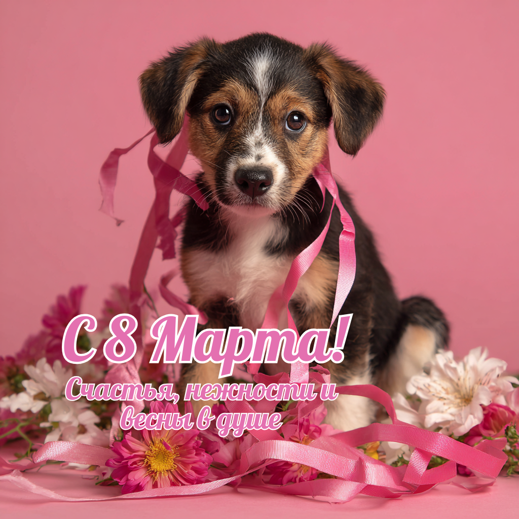 С наступающим 8 марта 2026 — классная открытка: счастья, нежности и весны в душе 