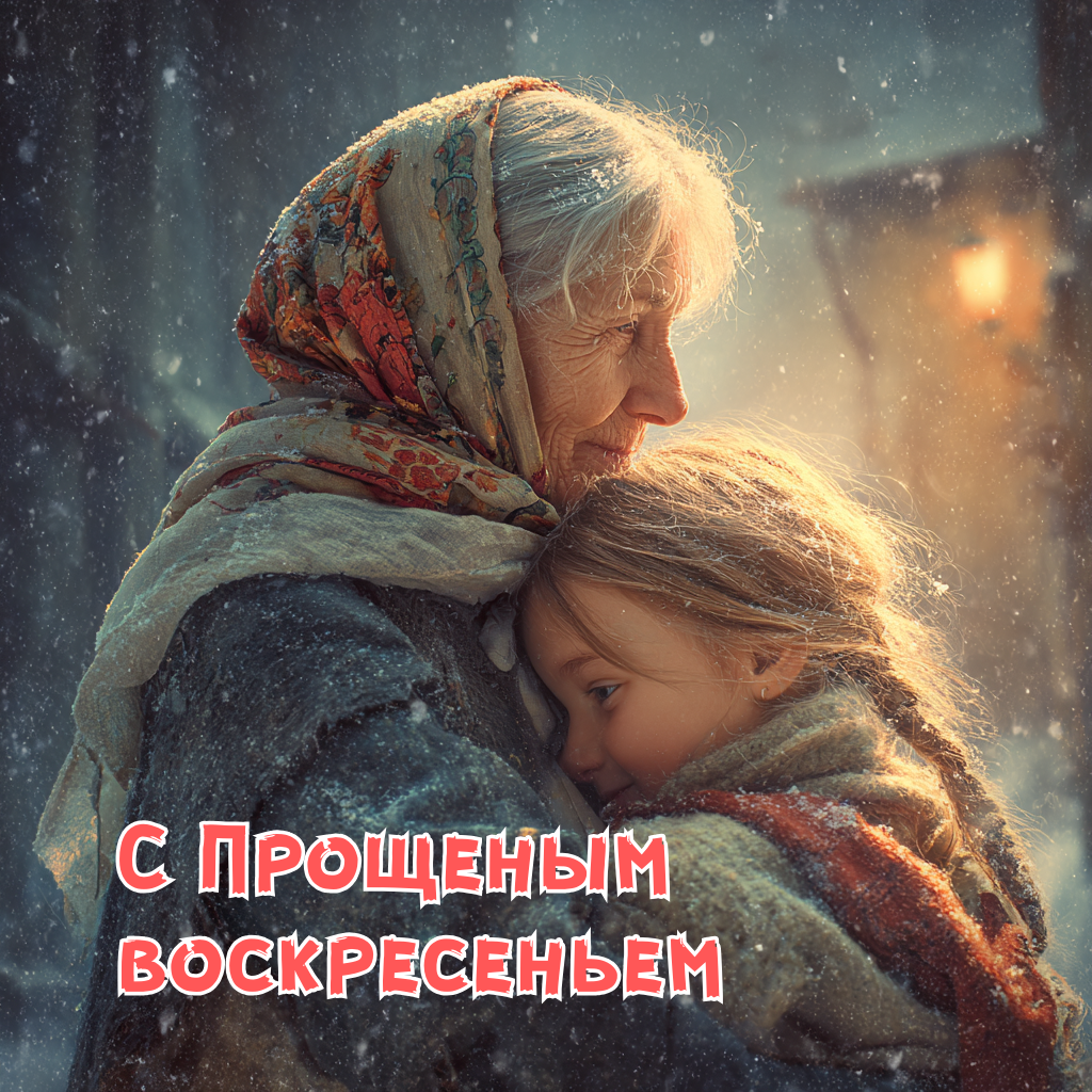 Прощенное воскресенье — открытка бабушке: прости меня, если не часто рядом