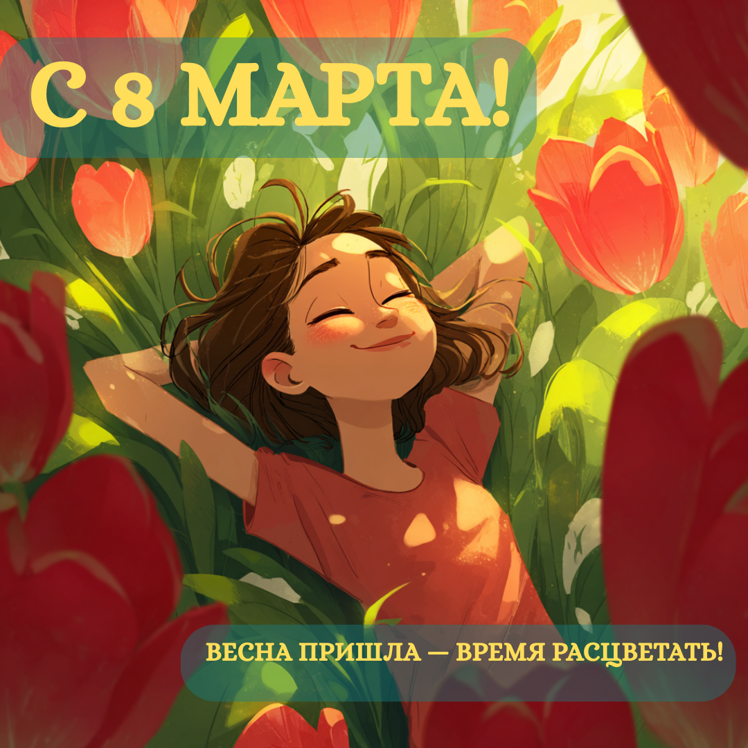 Открытка с 8 Марта