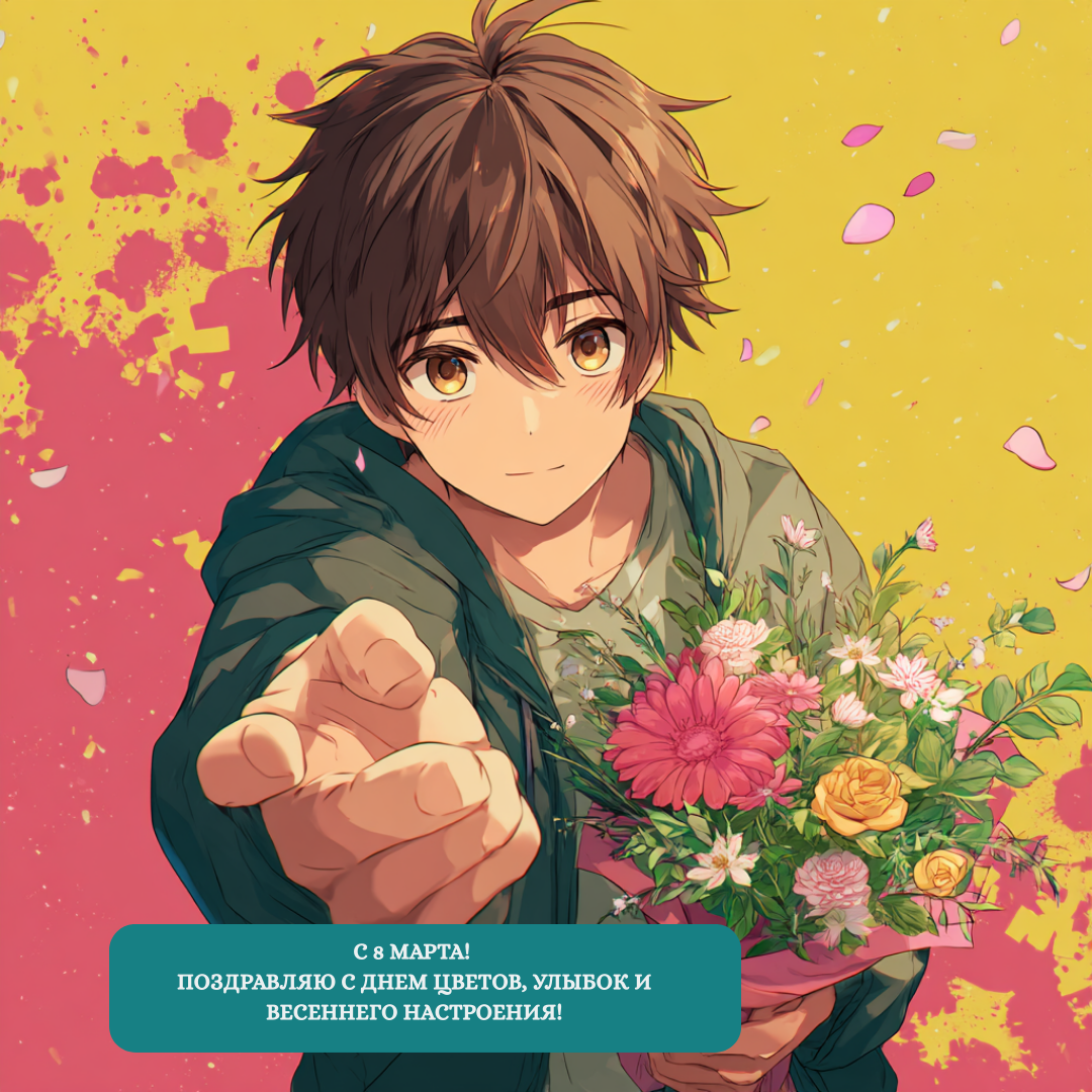 Открытка с 8 Марта