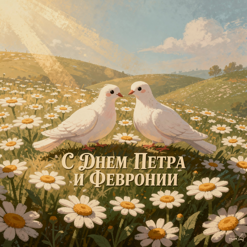 Открытка с Днем Петра и Февронии Муромских