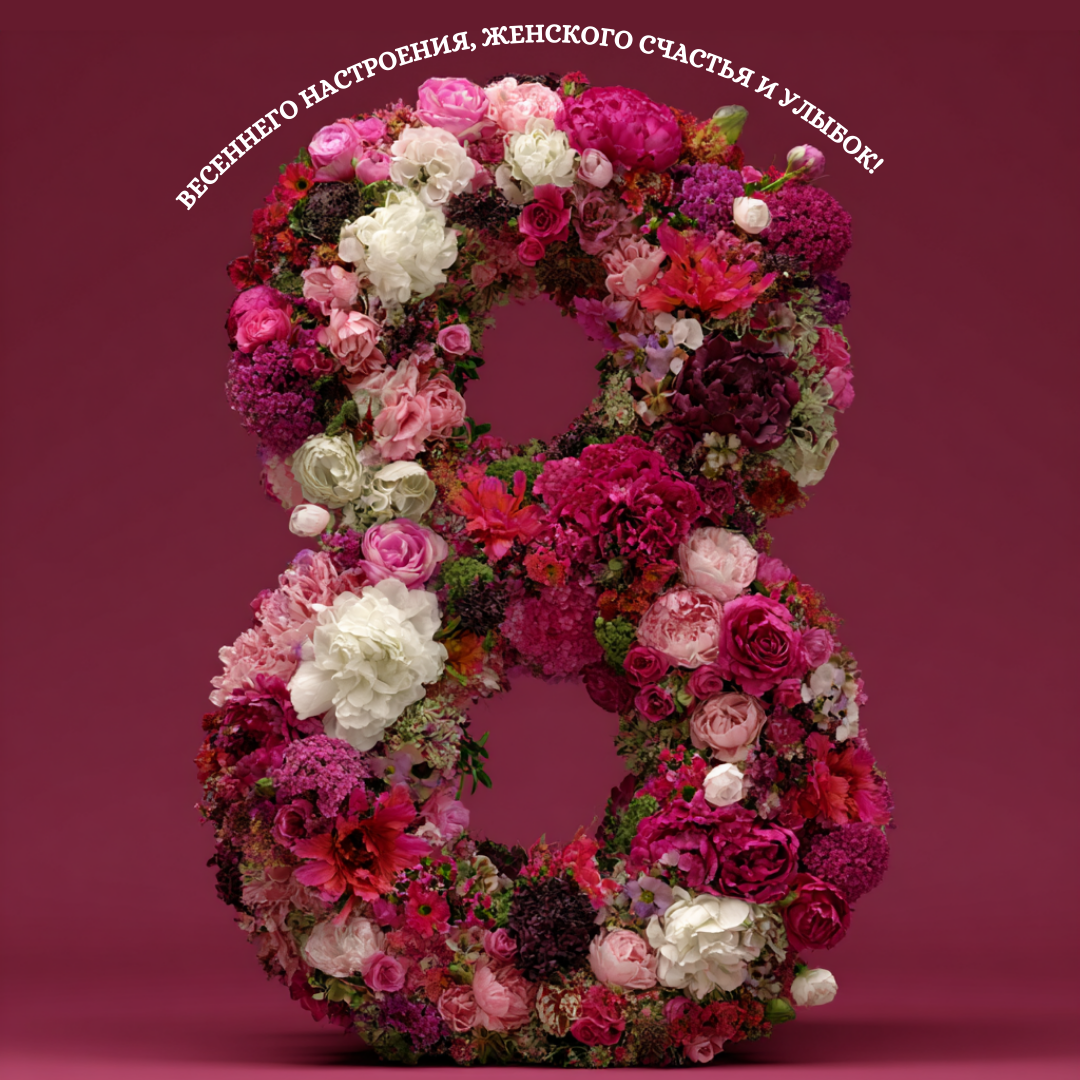 Открытка с 8 Марта