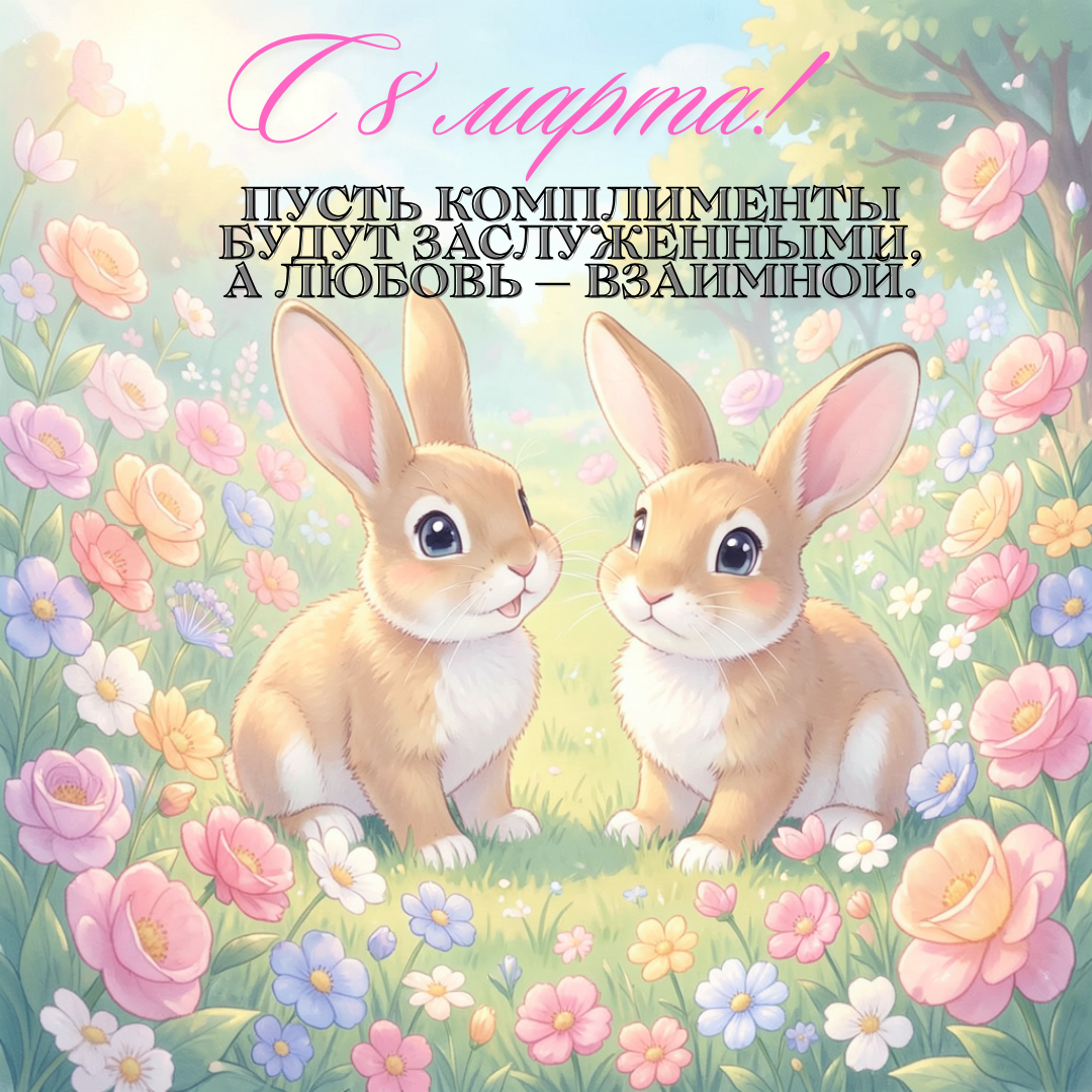 Открытка с 8 Марта