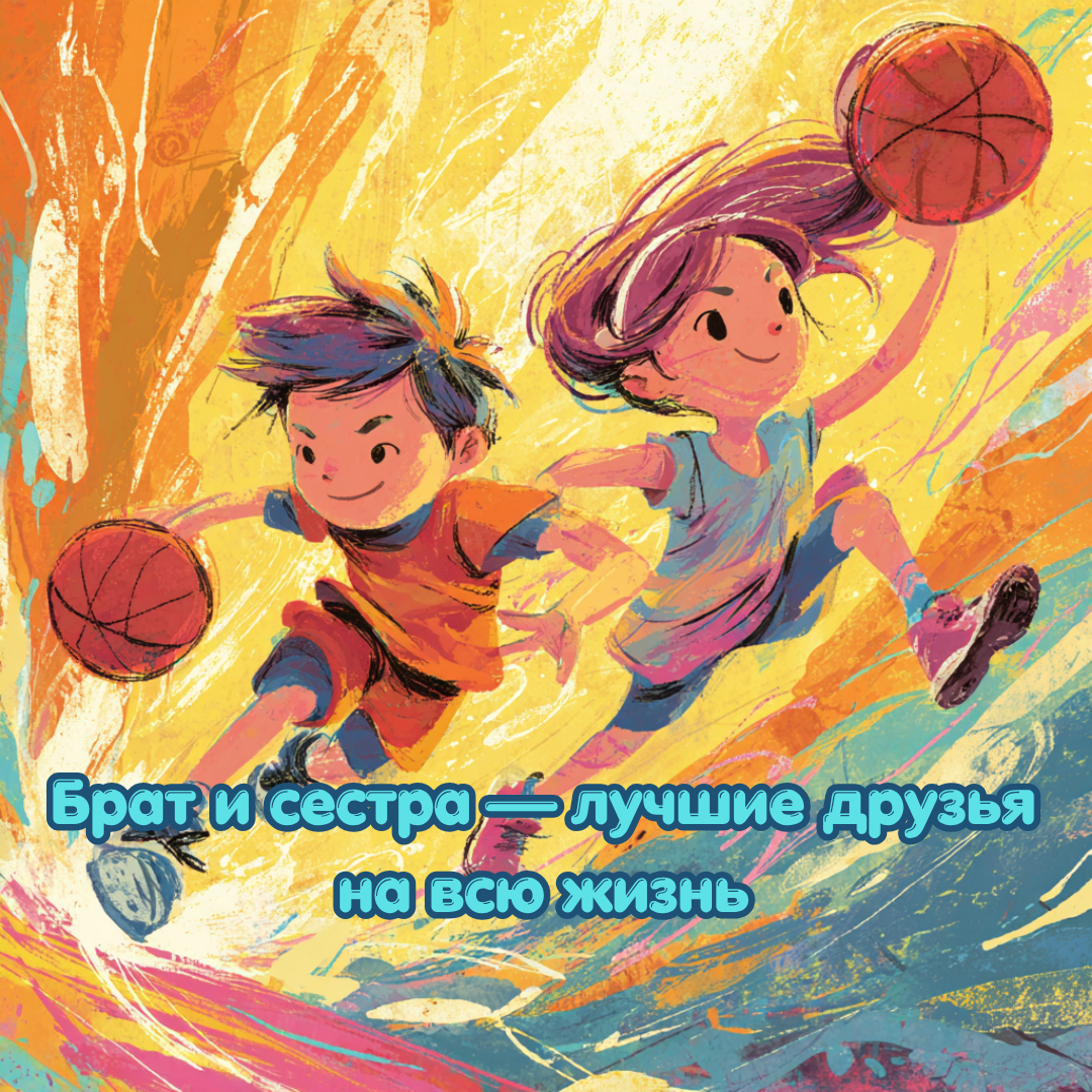 Открытка с Днем братьев и сестер