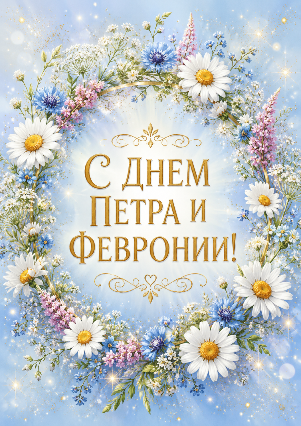 Открытка с Днем Петра и Февронии Муромских