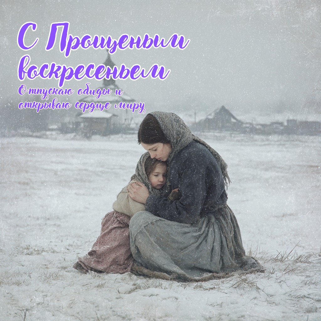 С Прощенным воскресеньем — красивая картинка со свечами и добрыми словами