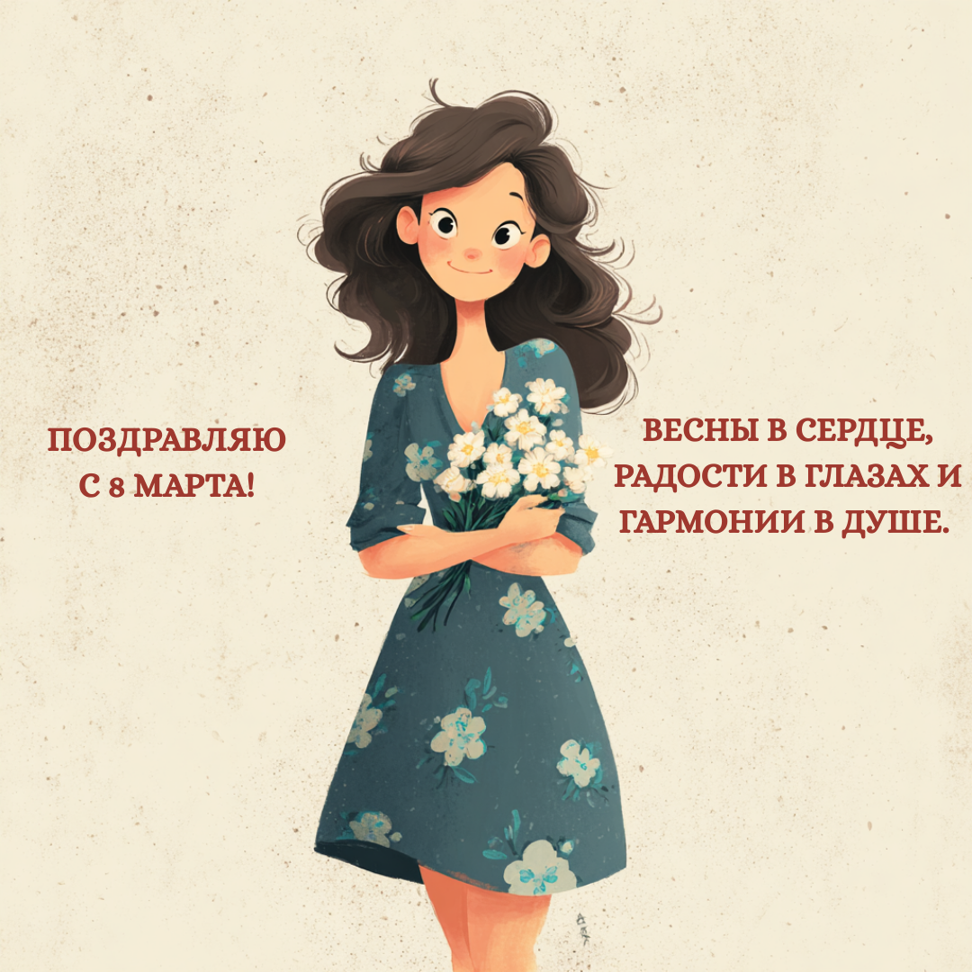Открытка с 8 Марта