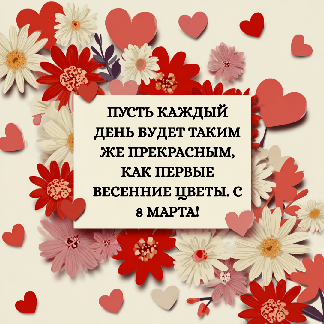Открытка с 8 Марта