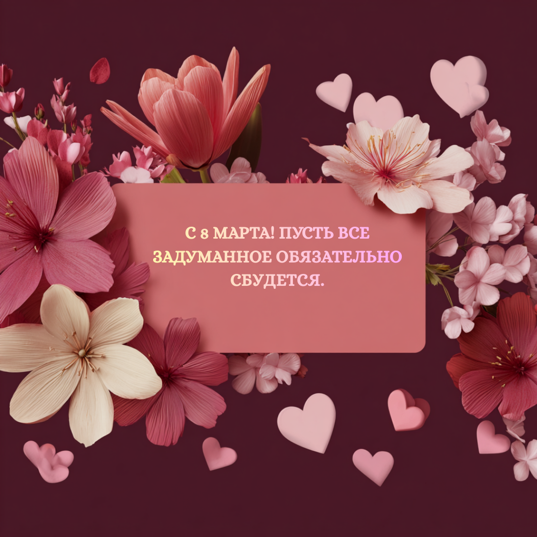 Открытка с 8 Марта