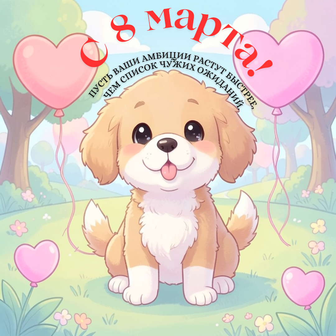 Открытка с 8 Марта