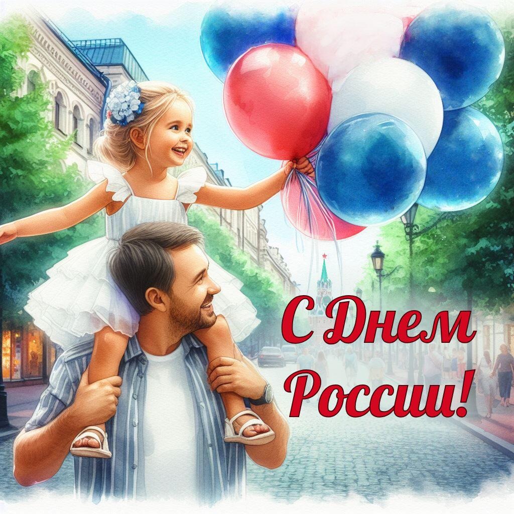 Открытка ко Дню России