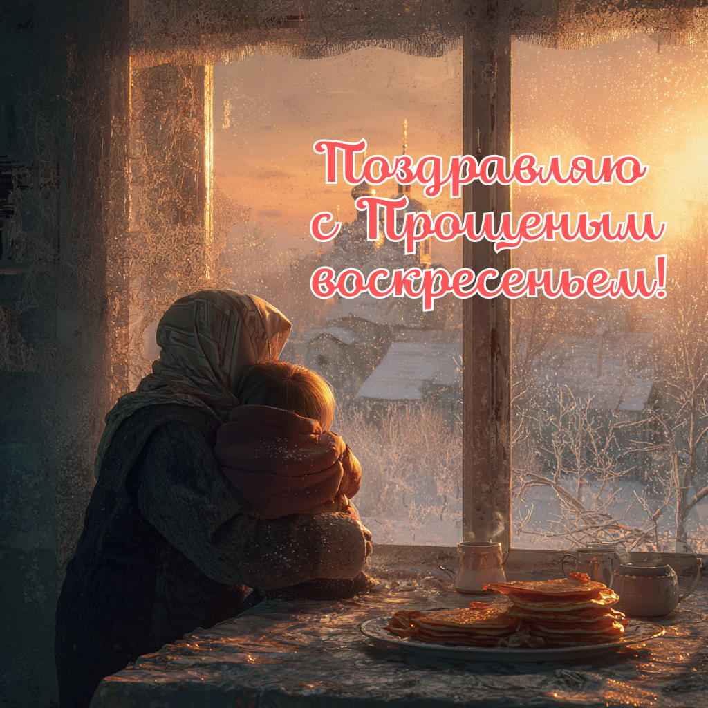С Прощеным воскресеньем — трогательная картинка для сестры: прости, если была резка