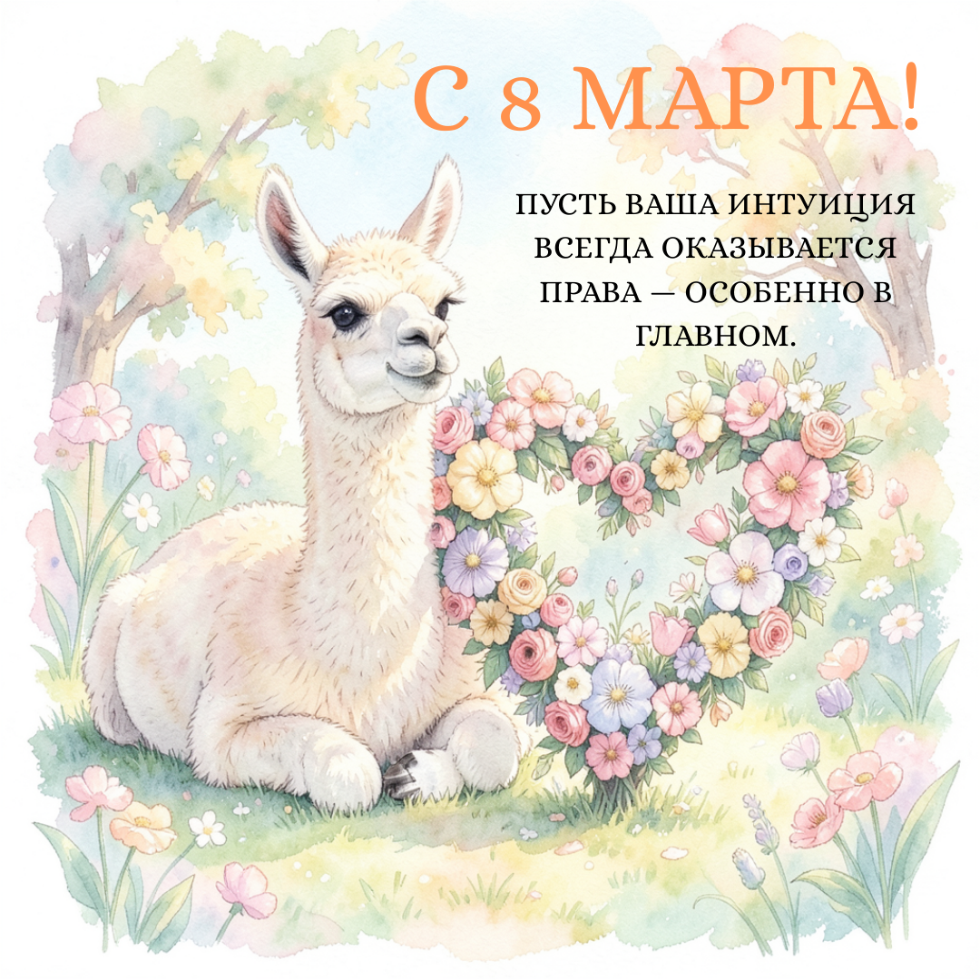 Открытка с 8 Марта