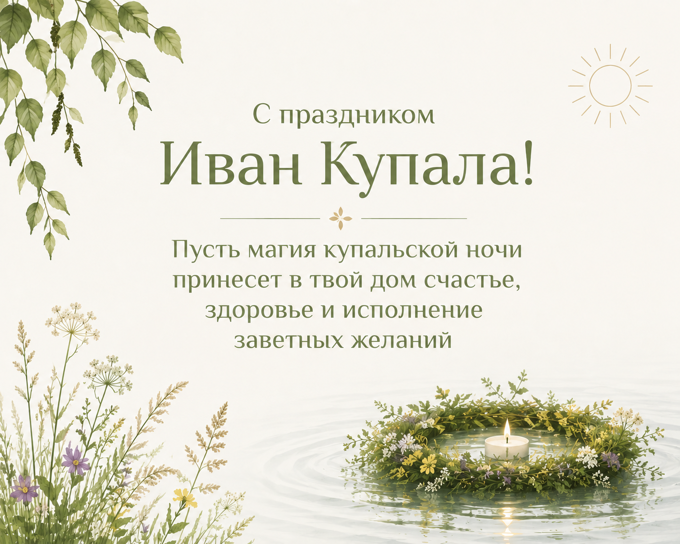 С Днем Ивана Купалы, открытки и гифки