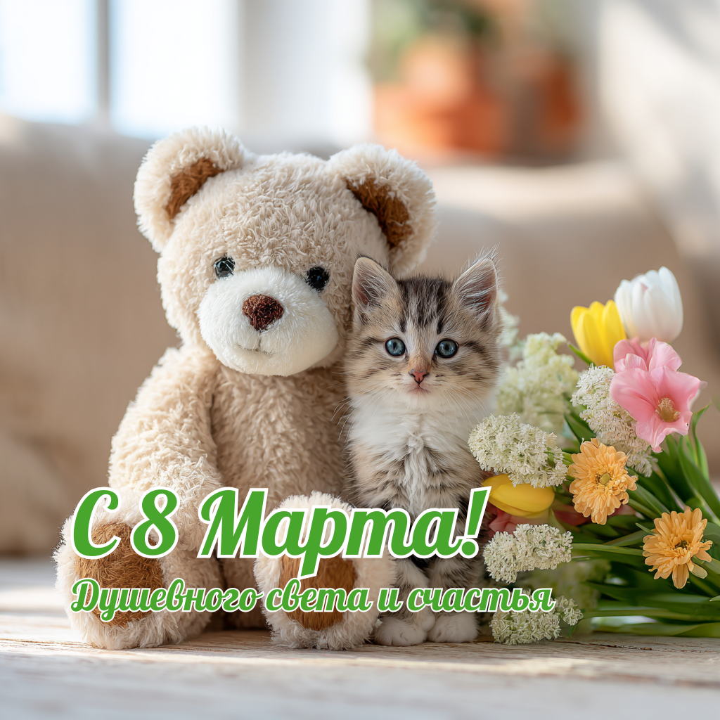 Теплая открытка с наступающим 8 марта — душевные пожелания своими словами