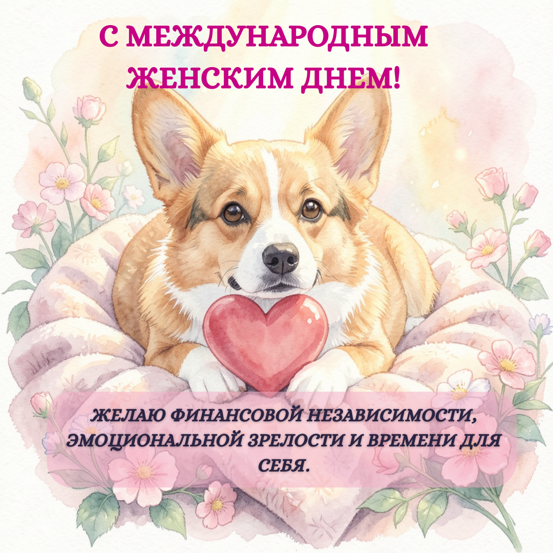 Открытка с 8 Марта