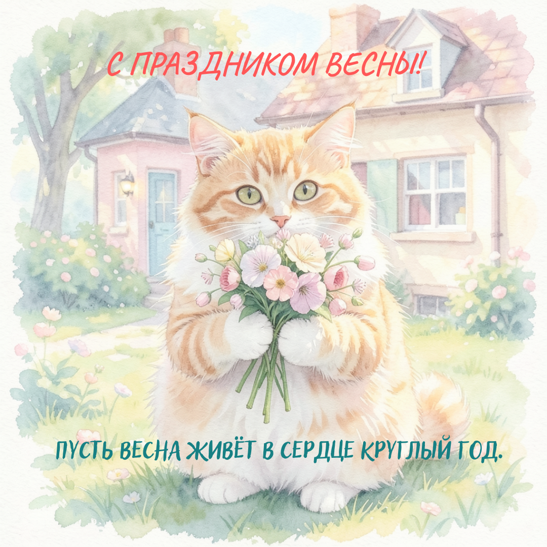 Открытка с 8 Марта