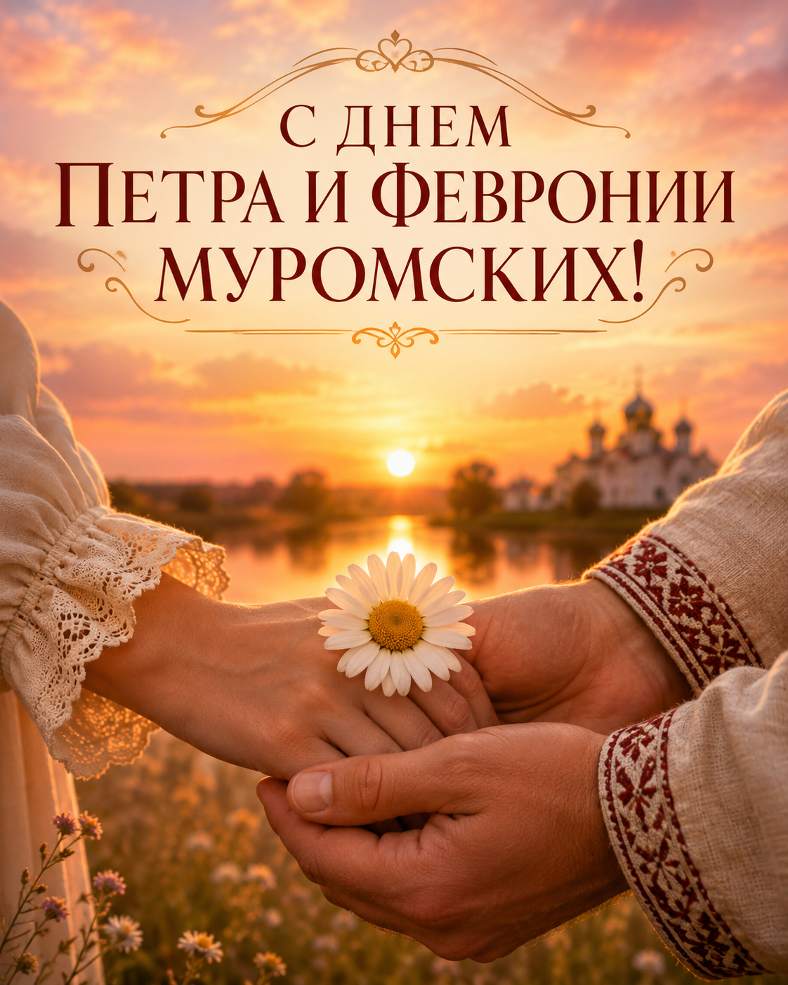 Открытка с Днем Петра и Февронии Муромских