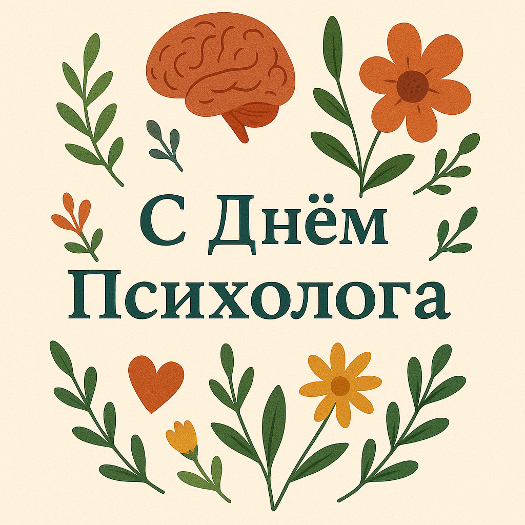 Открытка с поздравлением «С днем психолога»