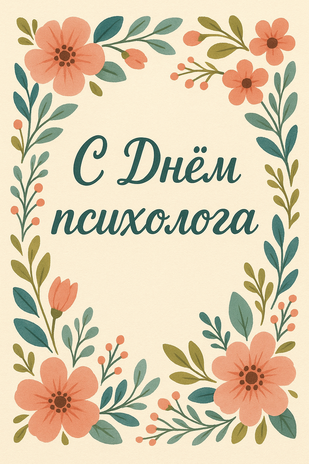Открытка с поздравлением «С днем психолога»