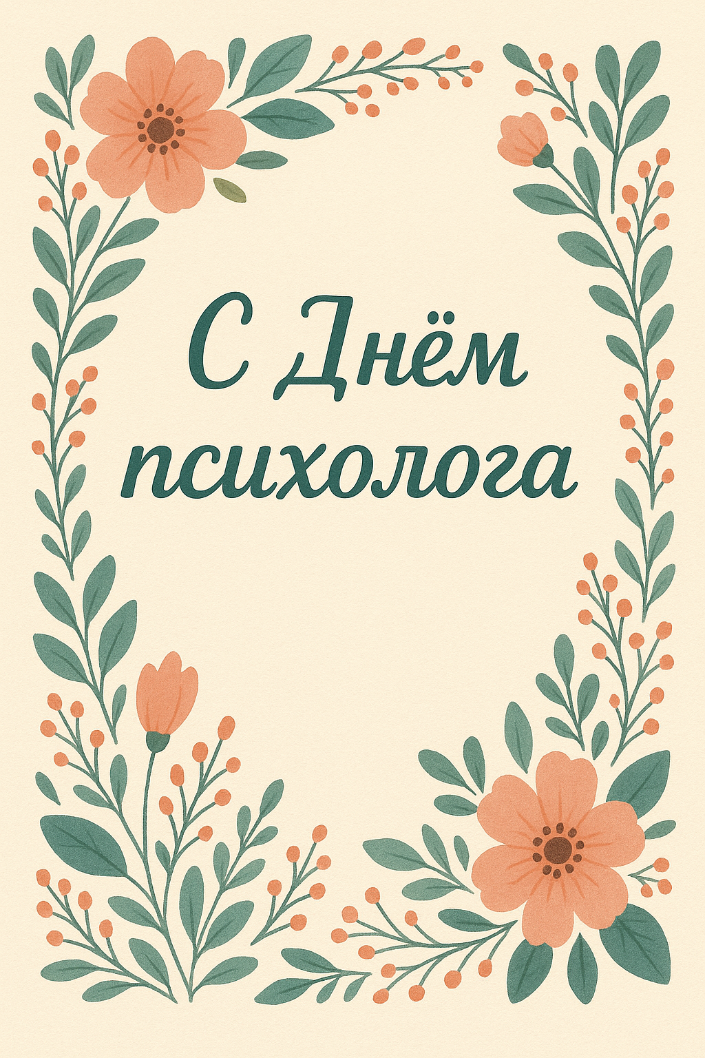 Открытка с поздравлением «С днем психолога»