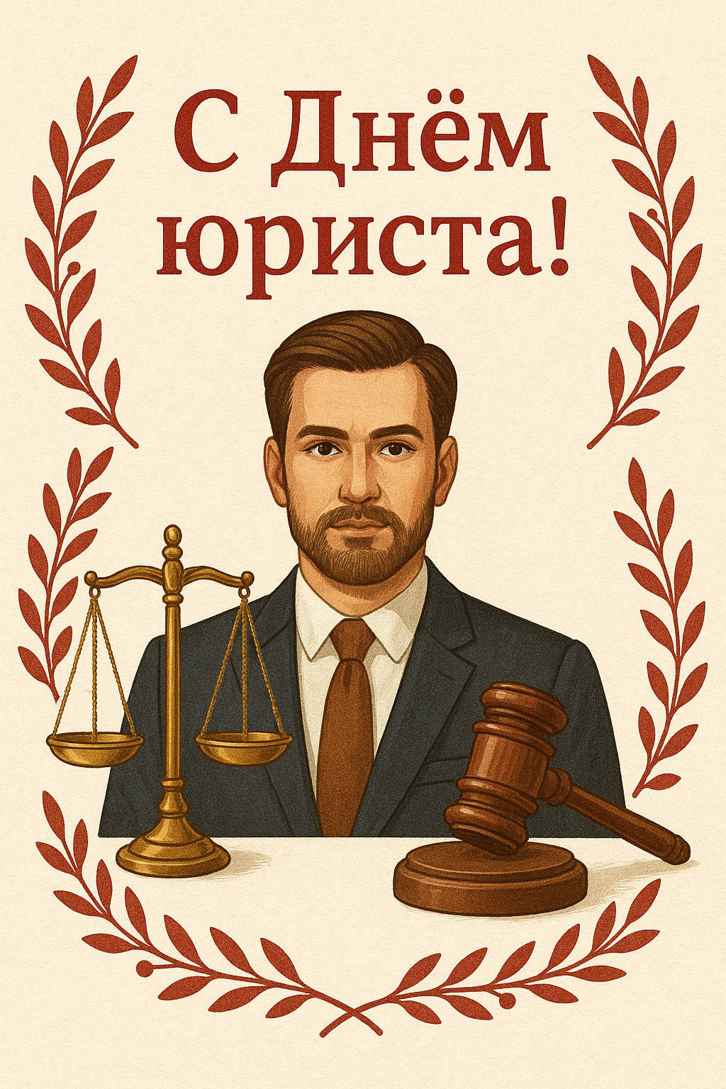 Открытка с поздравлением «С днем юриста!»