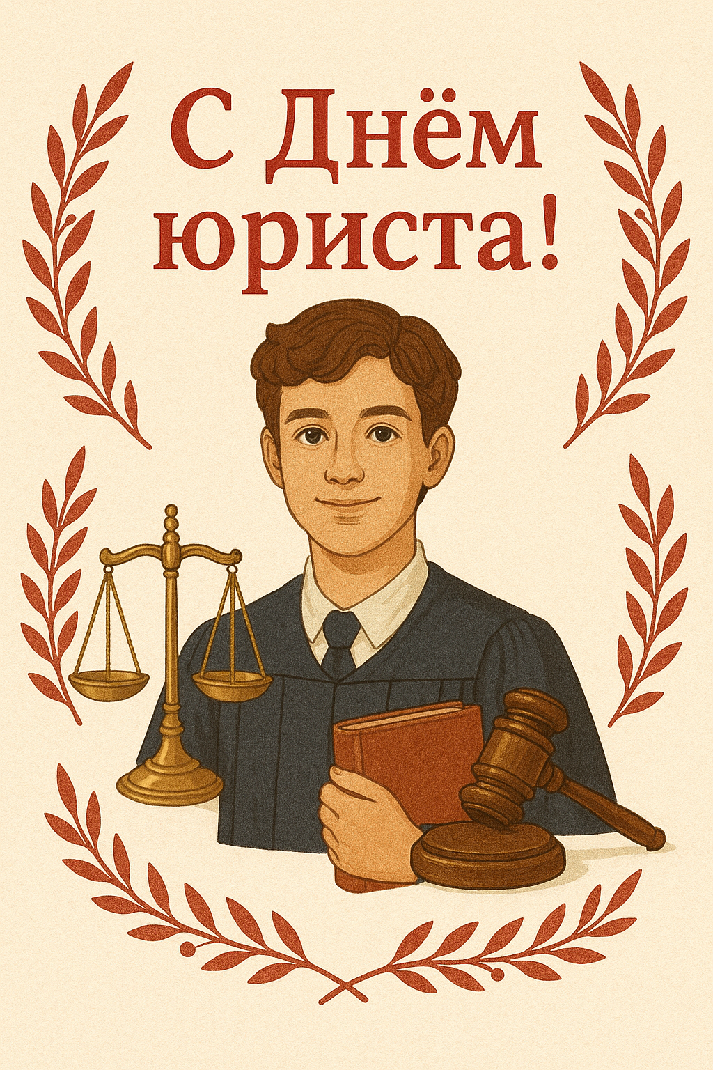 Открытка с поздравлением «С днем юриста!»