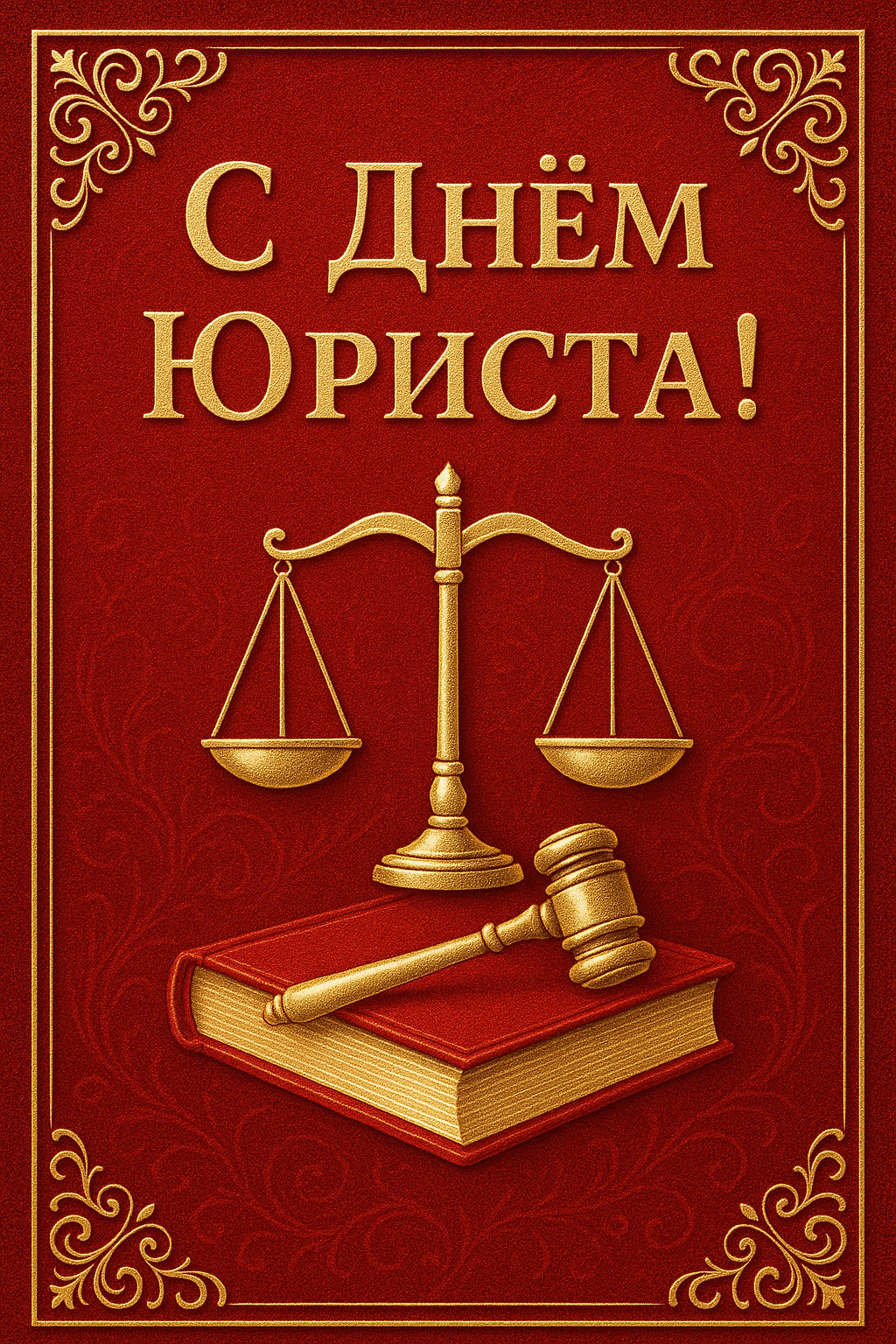 Открытка с поздравлением «С днем юриста!»