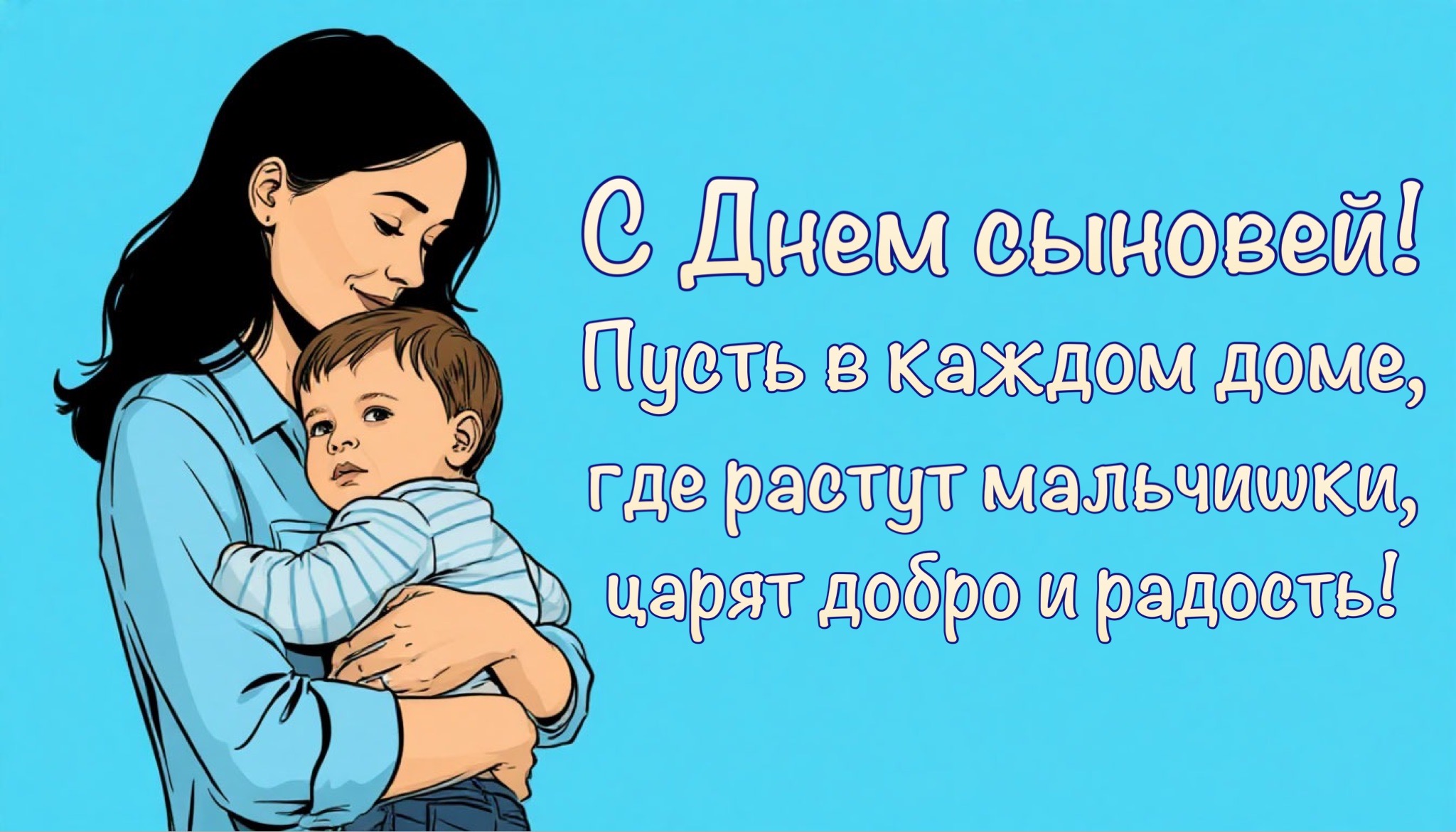 Открытка с Днем сыновей