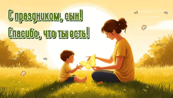 Открытка с Днем сыновей