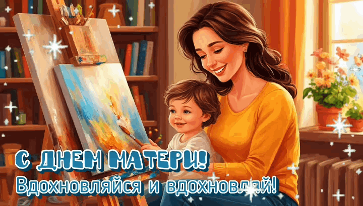 Гиф с Днем матери