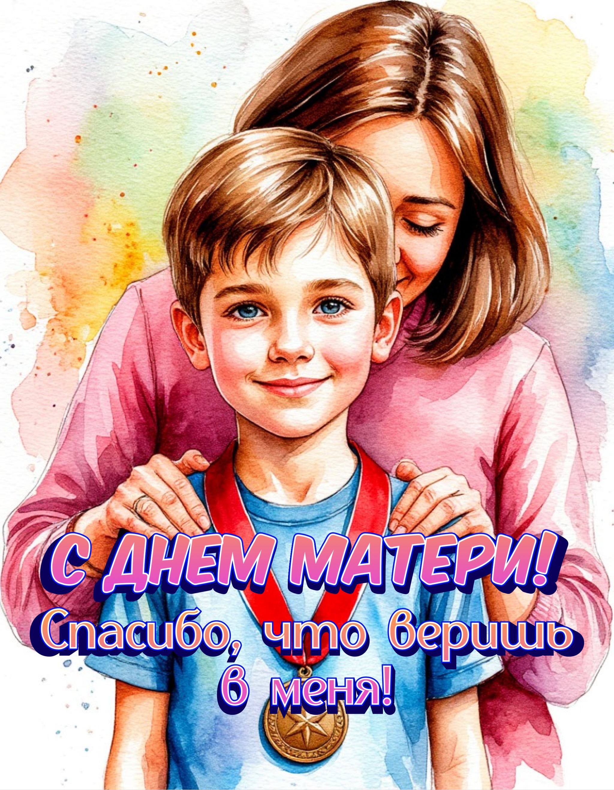 Открытка с Днем матери