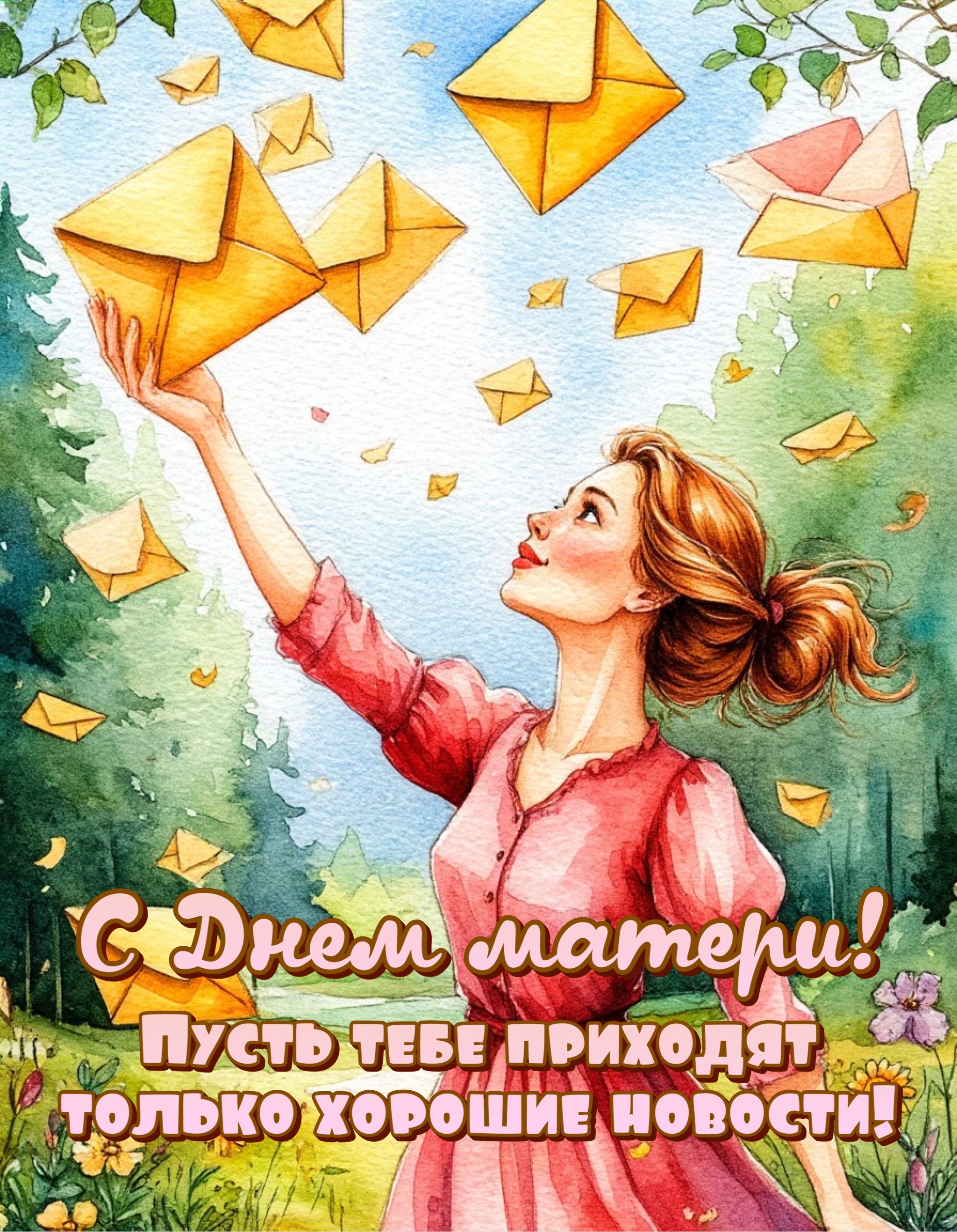 Открытка с Днем матери