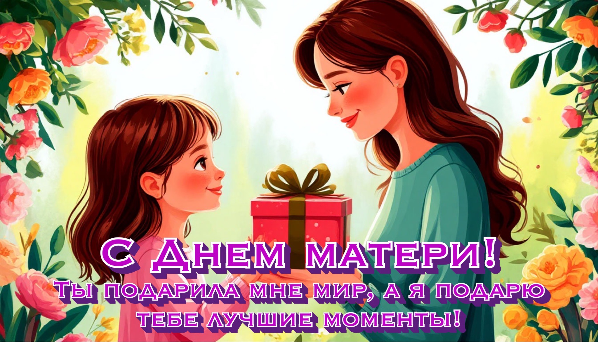 Открытка с Днем матери